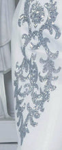 Laden Sie das Bild in den Galerie-Viewer, Ewa Stepaniuk Couture, Wedding evening dress, white, ivory, lace, lace, silver, stunning, gown, haute couture, designer, exclusive, luxury
